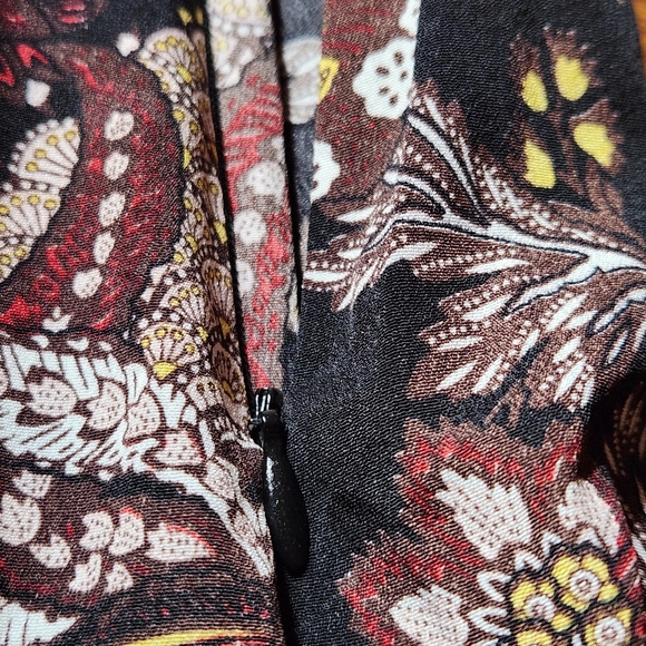 Nasty Gal Collection Faux Wrap Midi Dress Bird Floral Boho US 8 - Picture 11 of 12